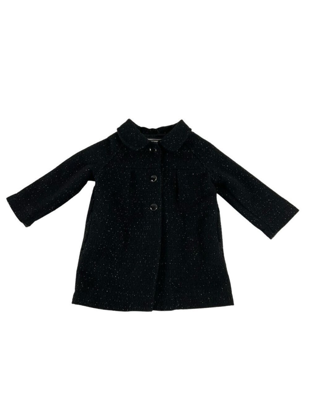Gymboree Baby Girl Black Sparkle Dress Coat   12-24 Months A-line or swing coat